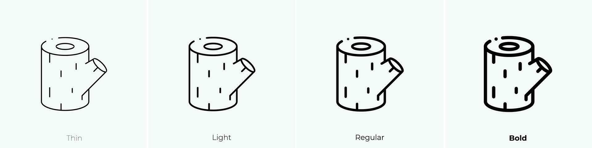 Kofferraum Symbol. dünn, Licht, regulär und Fett gedruckt Stil Design isoliert auf Weiß Hintergrund vektor