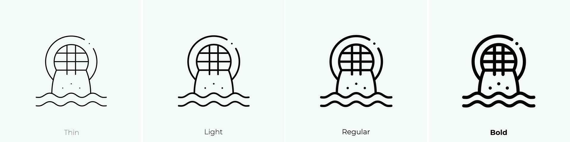 städtisch Symbol. dünn, Licht, regulär und Fett gedruckt Stil Design isoliert auf Weiß Hintergrund vektor