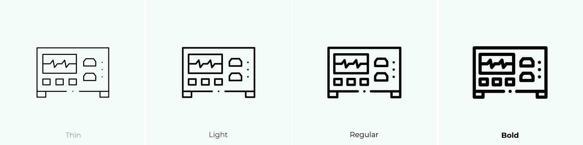 ununterbrochen Leistung liefern Symbol. dünn, Licht, regulär und Fett gedruckt Stil Design isoliert auf Weiß Hintergrund vektor