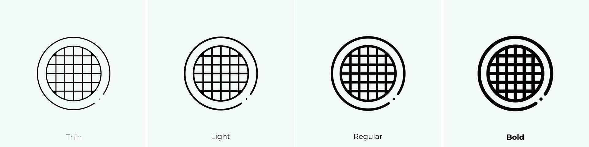 Belüftung Symbol. dünn, Licht, regulär und Fett gedruckt Stil Design isoliert auf Weiß Hintergrund vektor