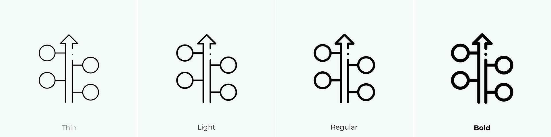 tidslinje ikon. tunn, ljus, regelbunden och djärv stil design isolerat på vit bakgrund vektor