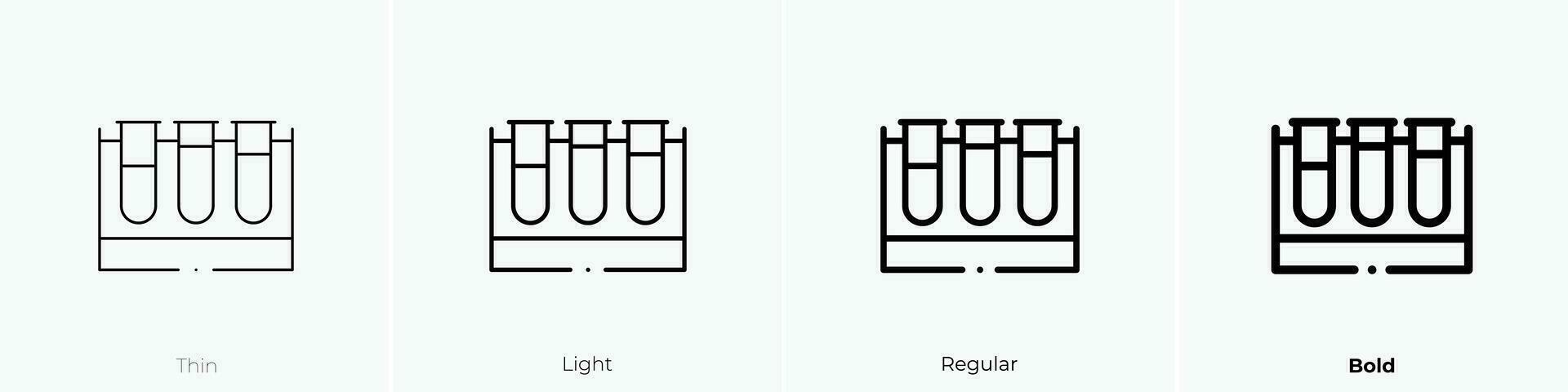 testa rör ikon. tunn, ljus, regelbunden och djärv stil design isolerat på vit bakgrund vektor