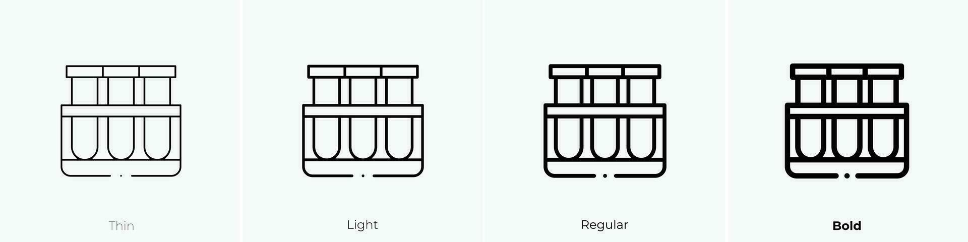 testa rör ikon. tunn, ljus, regelbunden och djärv stil design isolerat på vit bakgrund vektor