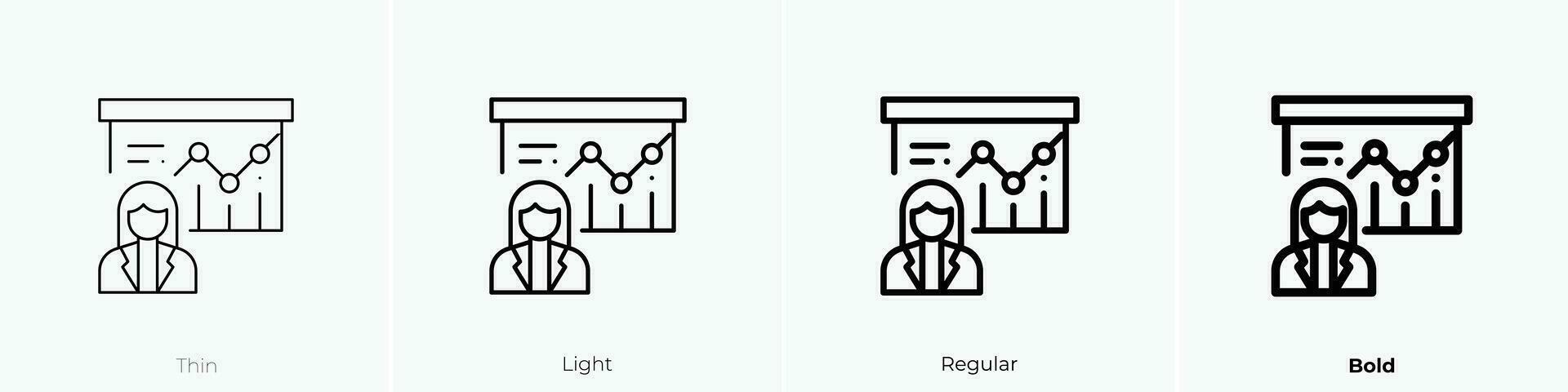 Ausbildung Symbol. dünn, Licht, regulär und Fett gedruckt Stil Design isoliert auf Weiß Hintergrund vektor