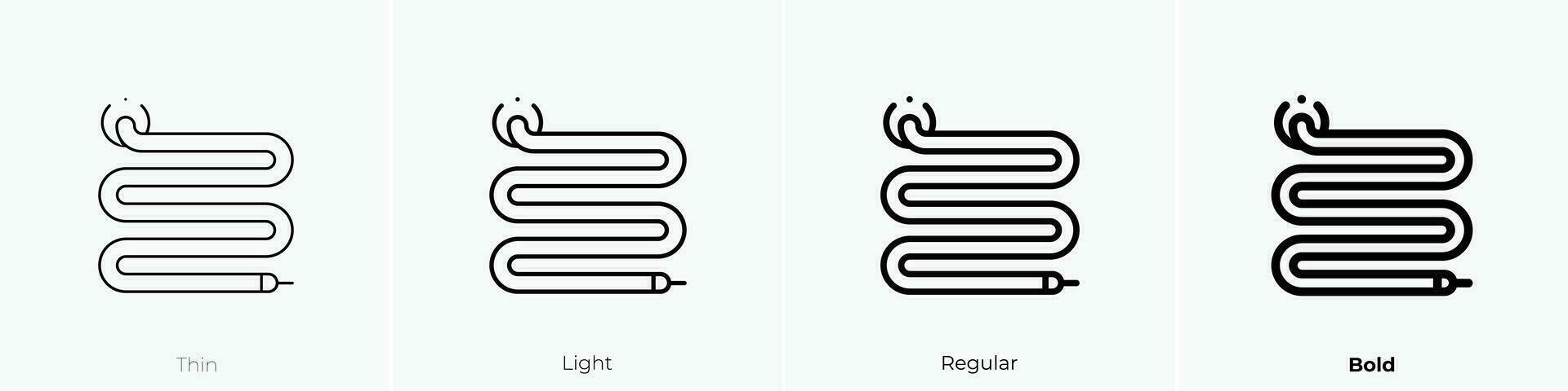 Handtuch Wärmer Symbol. dünn, Licht, regulär und Fett gedruckt Stil Design isoliert auf Weiß Hintergrund vektor