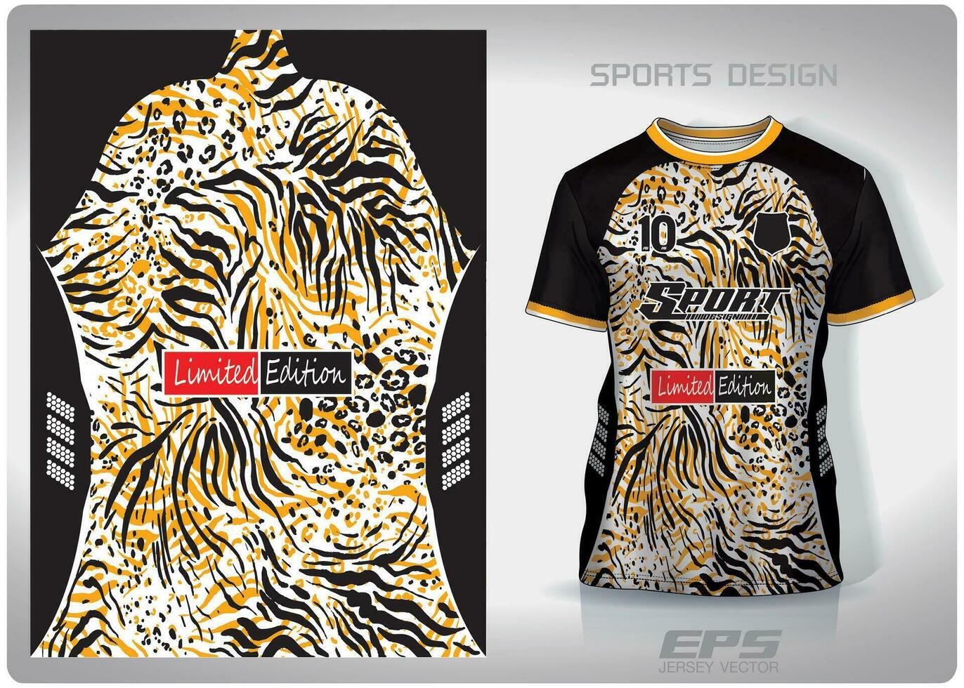 vektor sporter skjorta bakgrund image.tiger leopard gepard mönster design, illustration, textil- bakgrund för sporter t-shirt, fotboll jersey skjorta