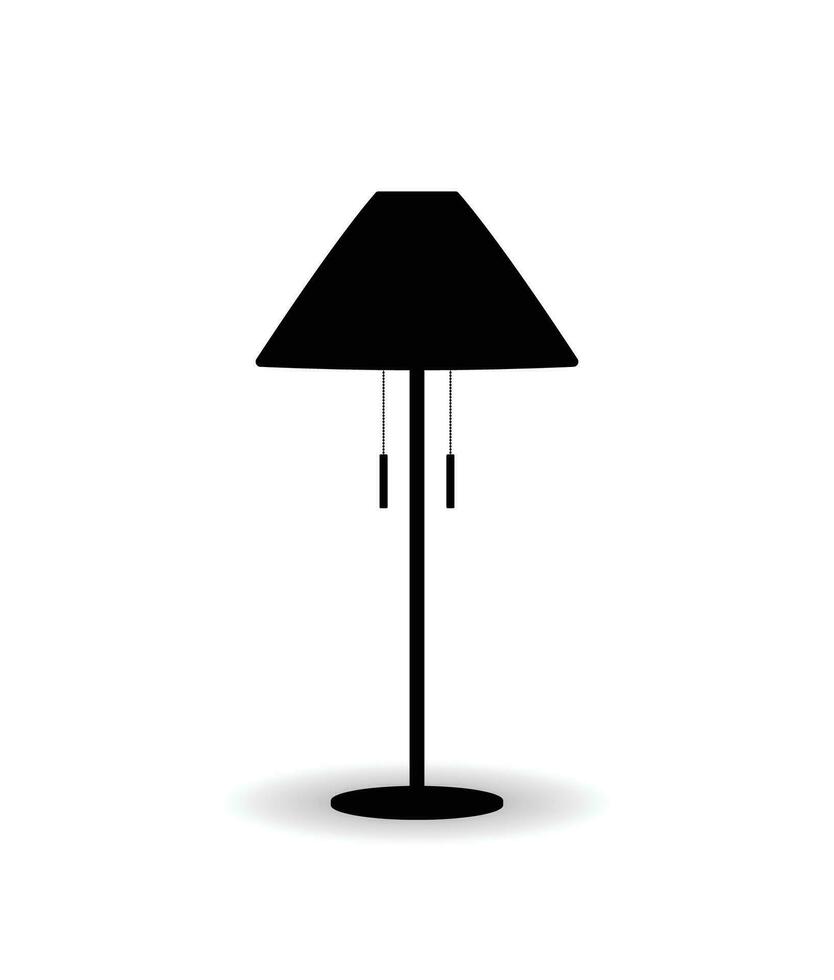 modern Metall Tabelle Lampe Silhouette, arbeiten, Studie und Schlafzimmer Dekor Licht Lampe vektor