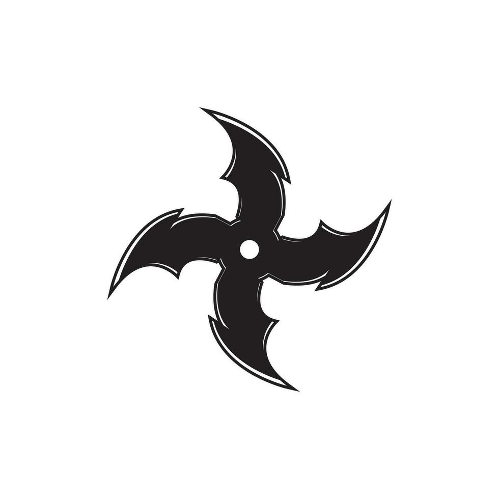 Ninja Shuriken Logo Vektor Vorlage