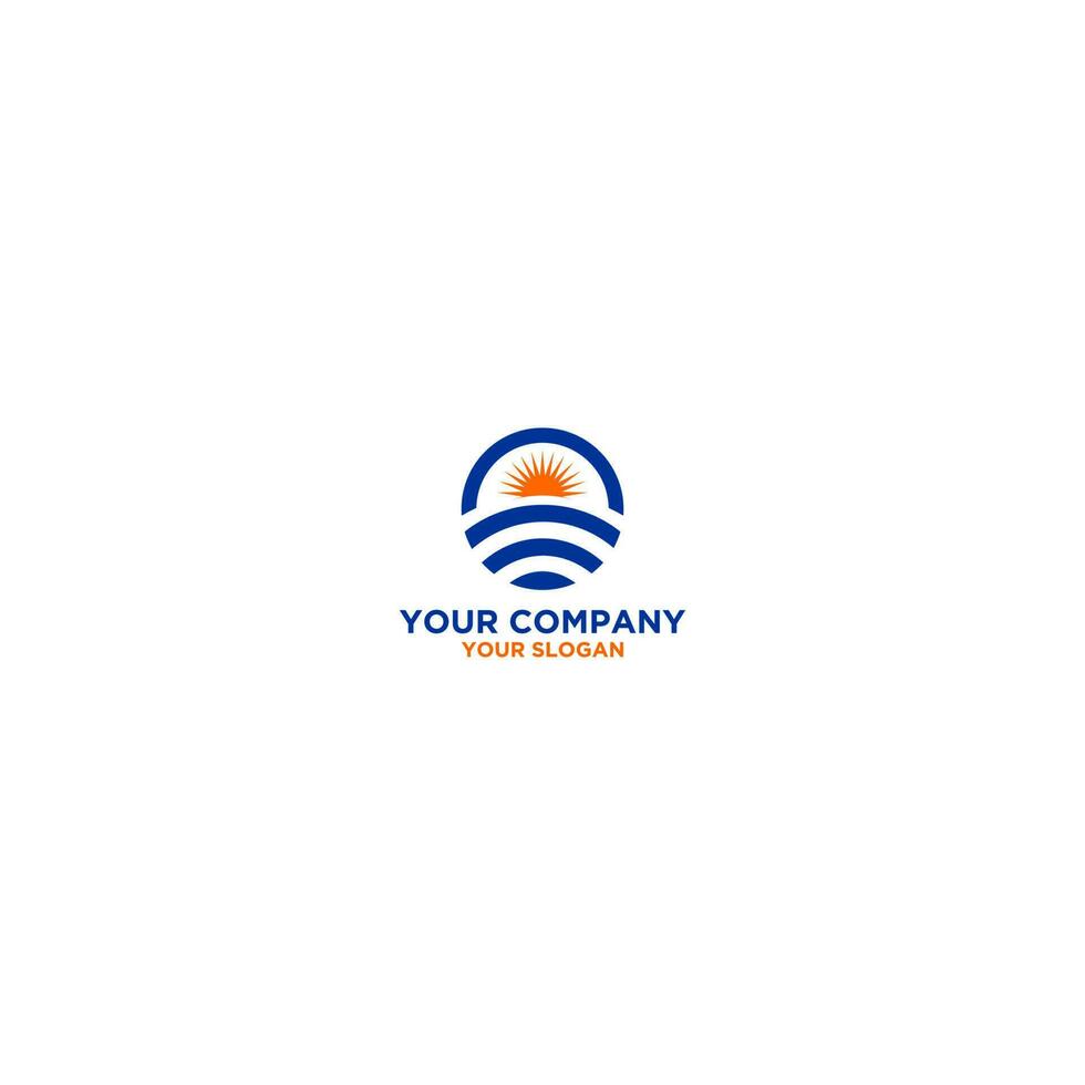 horisont wiFi logotyp design vektor