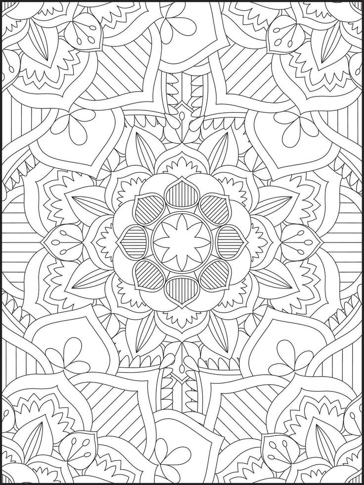 mandala, Mandala Färbung Buchseite, Blumen- Mandala Färbung Buchseite. Blumen- Mandala Muster Erwachsene Färbung Seite vektor