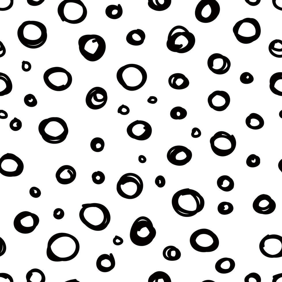 en svart och vit mönster med cirklar vektor