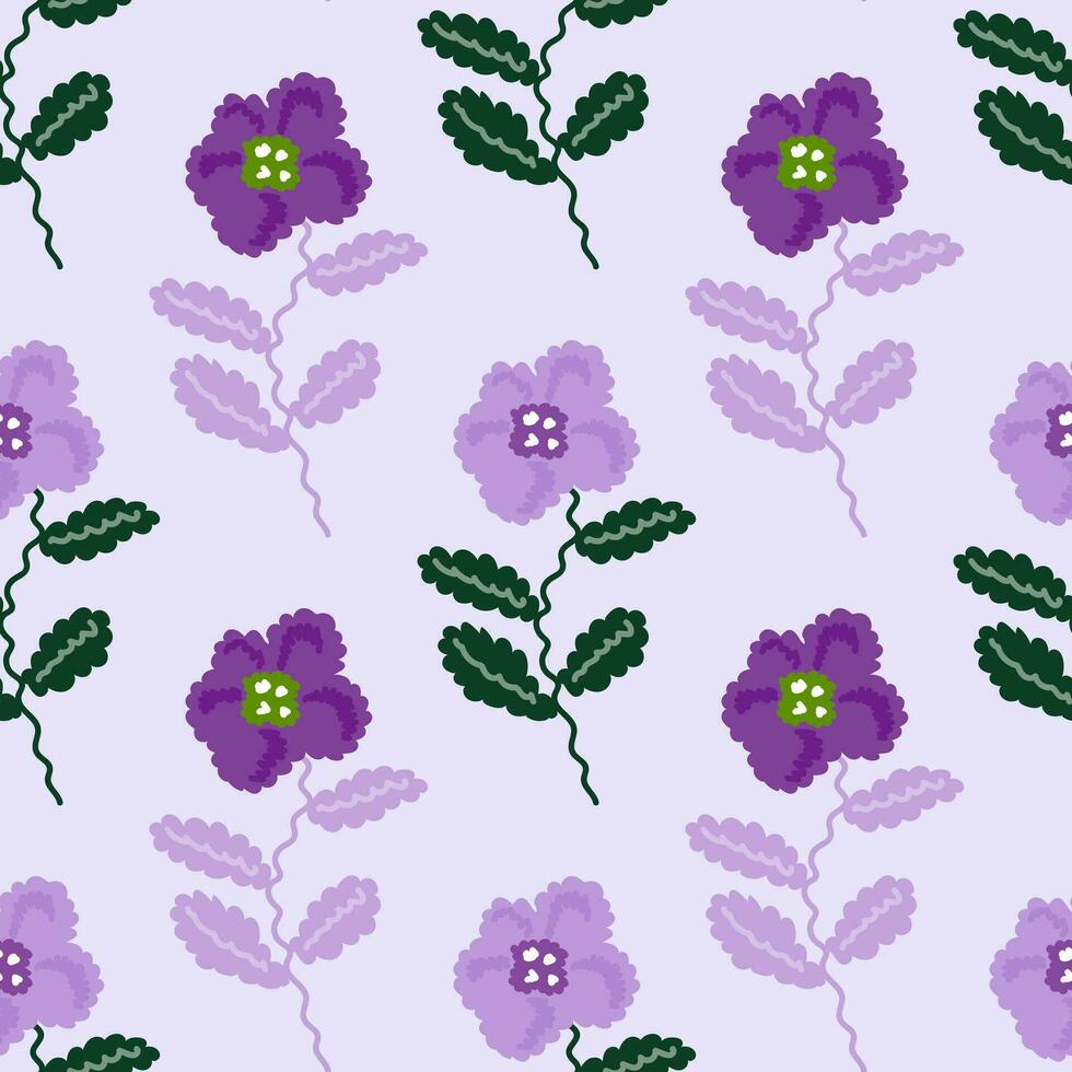 klein Blume nahtlos Muster. abstrakt Blumen- Ornament. einfach botanisch Hintergrund. vektor