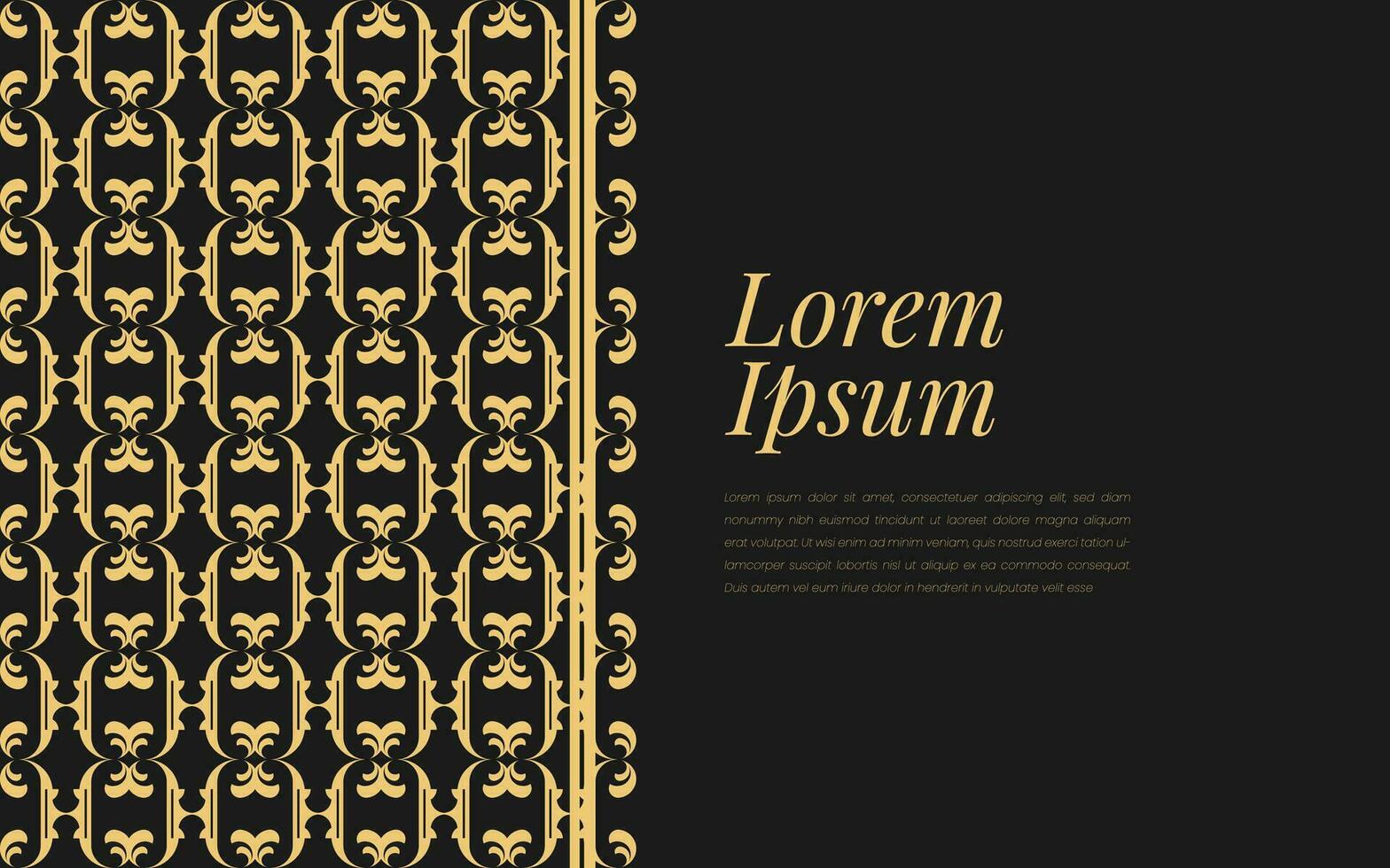 Gold und schwarz Muster auf abstrakt Hintergrund geometrisch Mosaik im luxuriös Ornament Stil. vektor