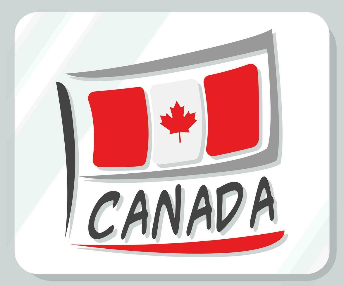 kanada grafisk stolthet flagga ikon vektor