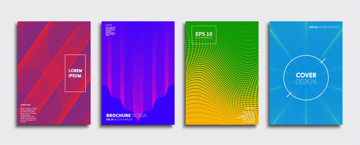 Minimale Vector-Cover-Designs. Zukünftige Plakatschablone vektor