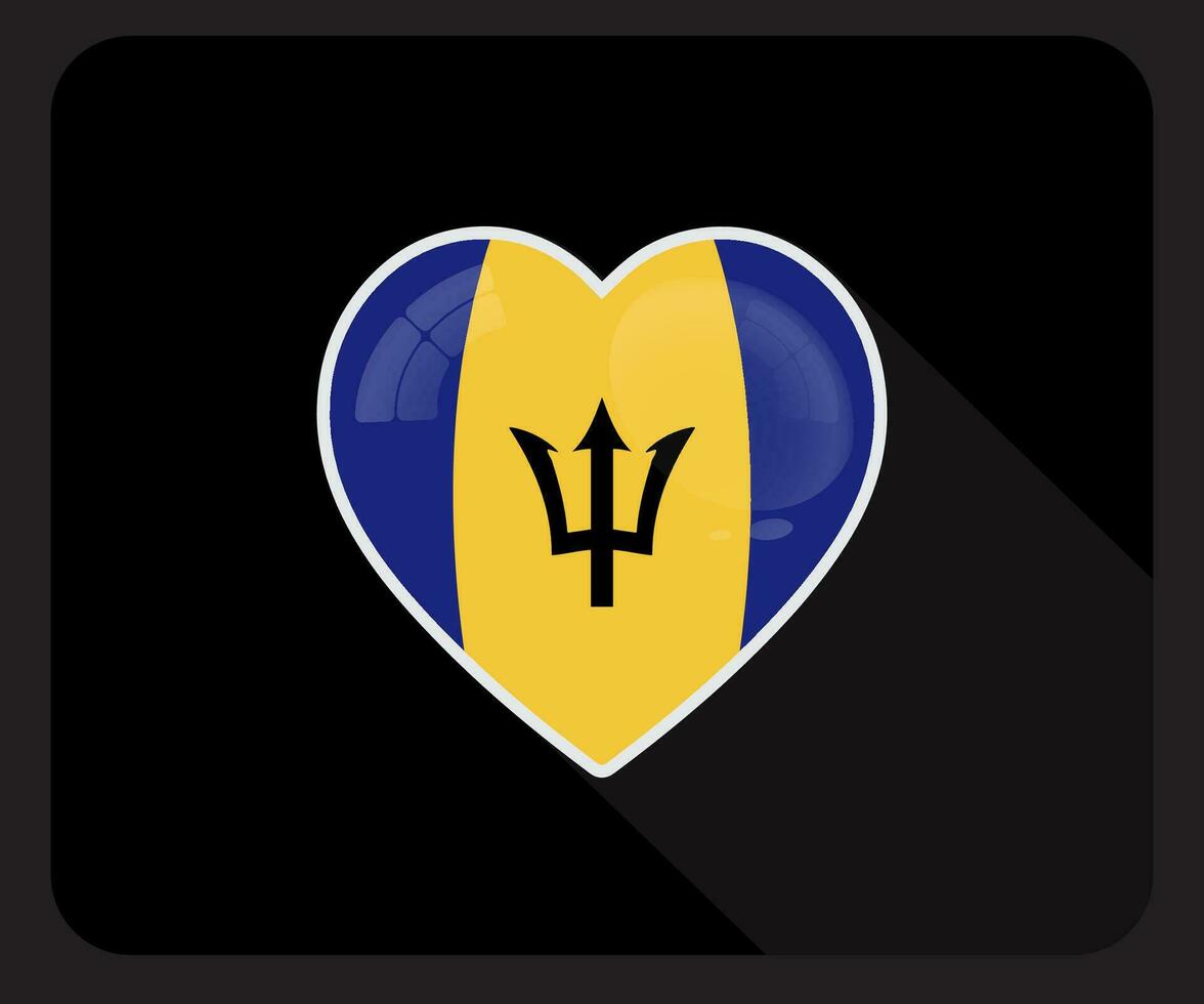 barbados kärlek stolthet flagga ikon vektor
