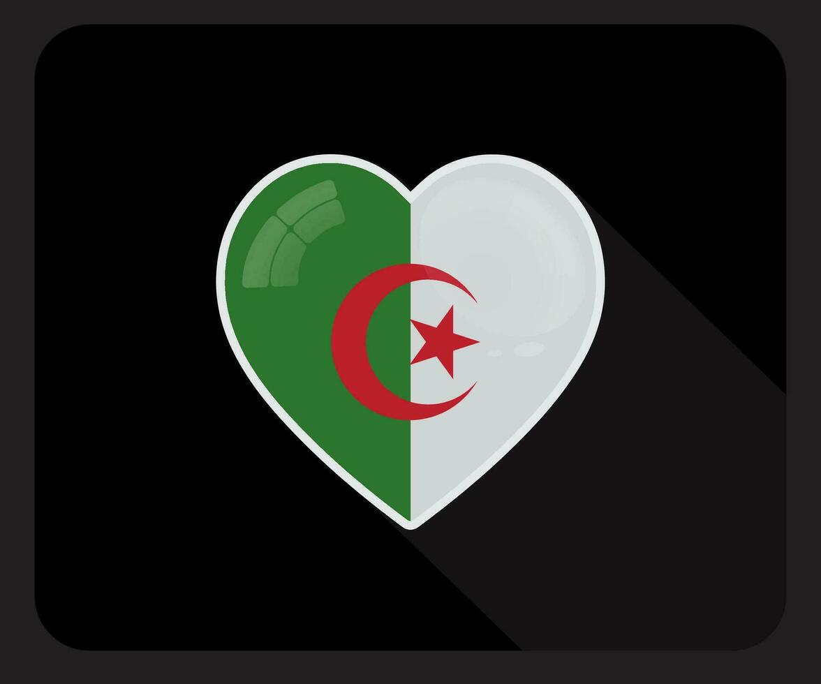 Algerien Liebe Stolz Flagge Symbol vektor