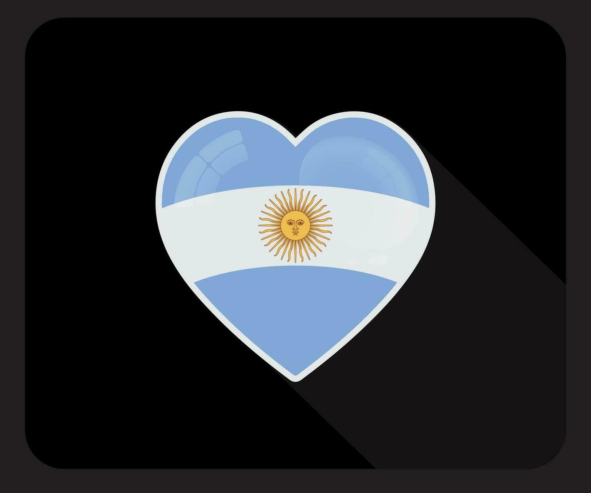 Argentinien Liebe Stolz Flagge Symbol vektor