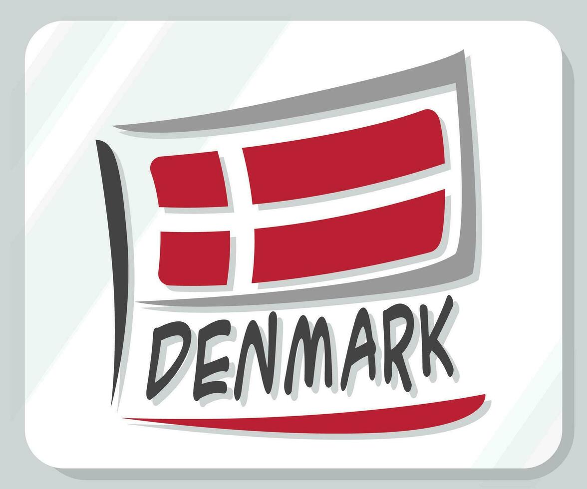 Dänemark Grafik Stolz Flagge Symbol vektor