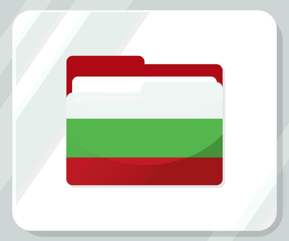 Bulgarien glänzend Mappe Flagge Symbol vektor