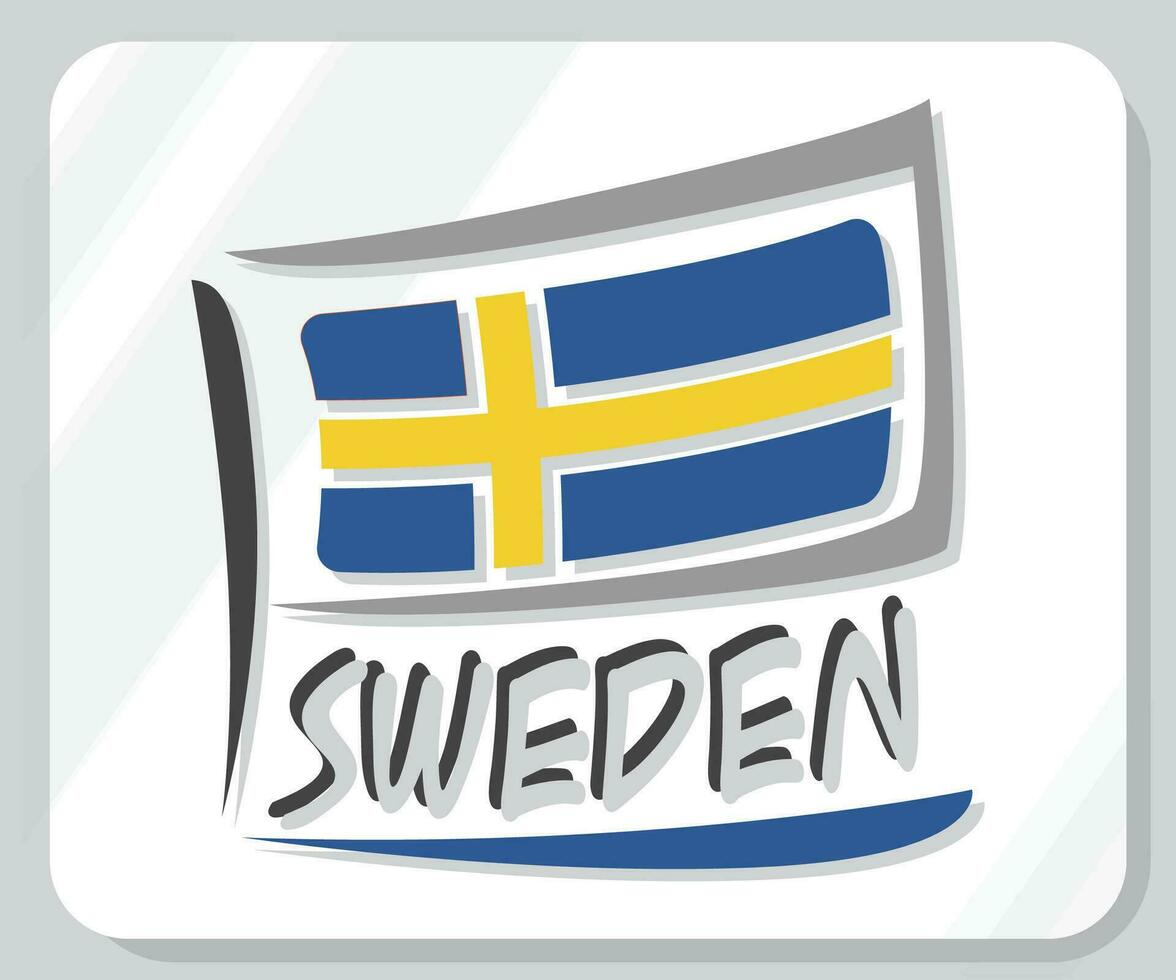 Schweden Grafik Stolz Flagge Symbol vektor