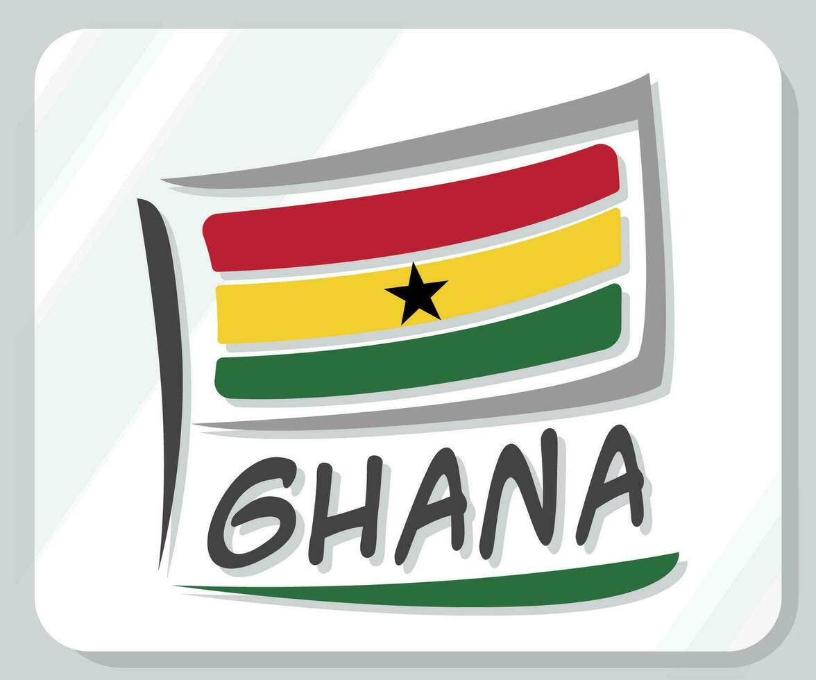 Ghana Grafik Stolz Flagge Symbol vektor