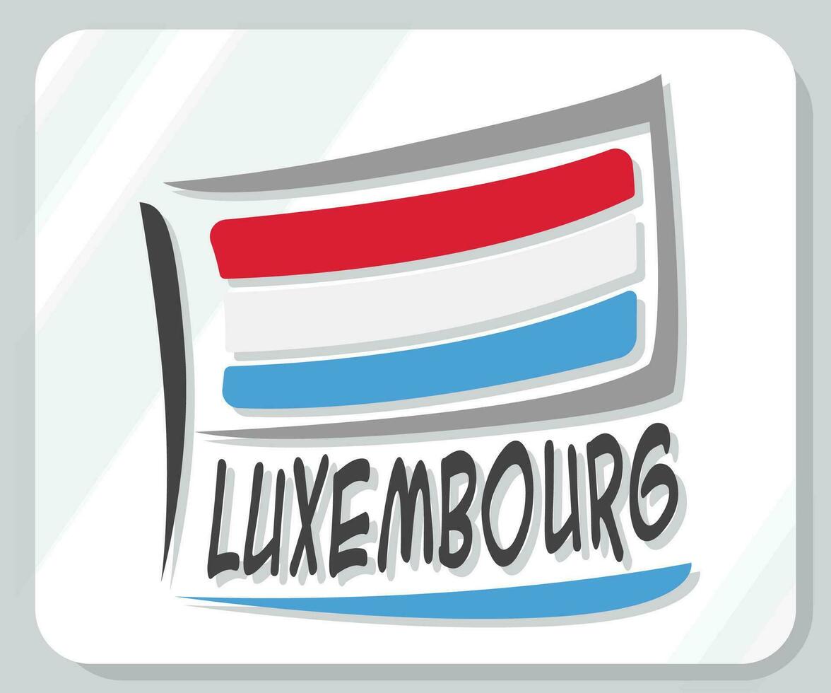 luxemburg grafisk stolthet flagga ikon vektor
