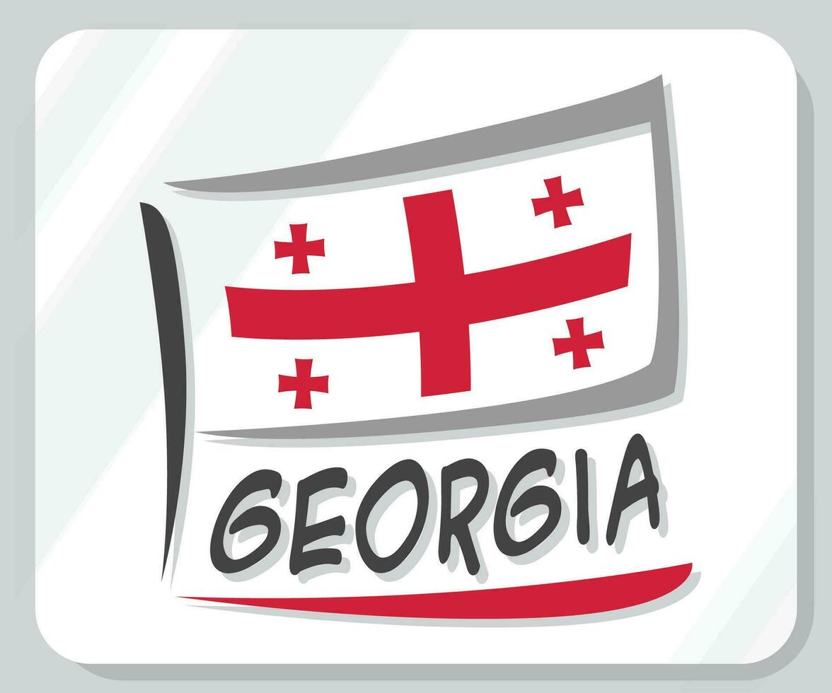 Georgia Grafik Stolz Flagge Symbol vektor