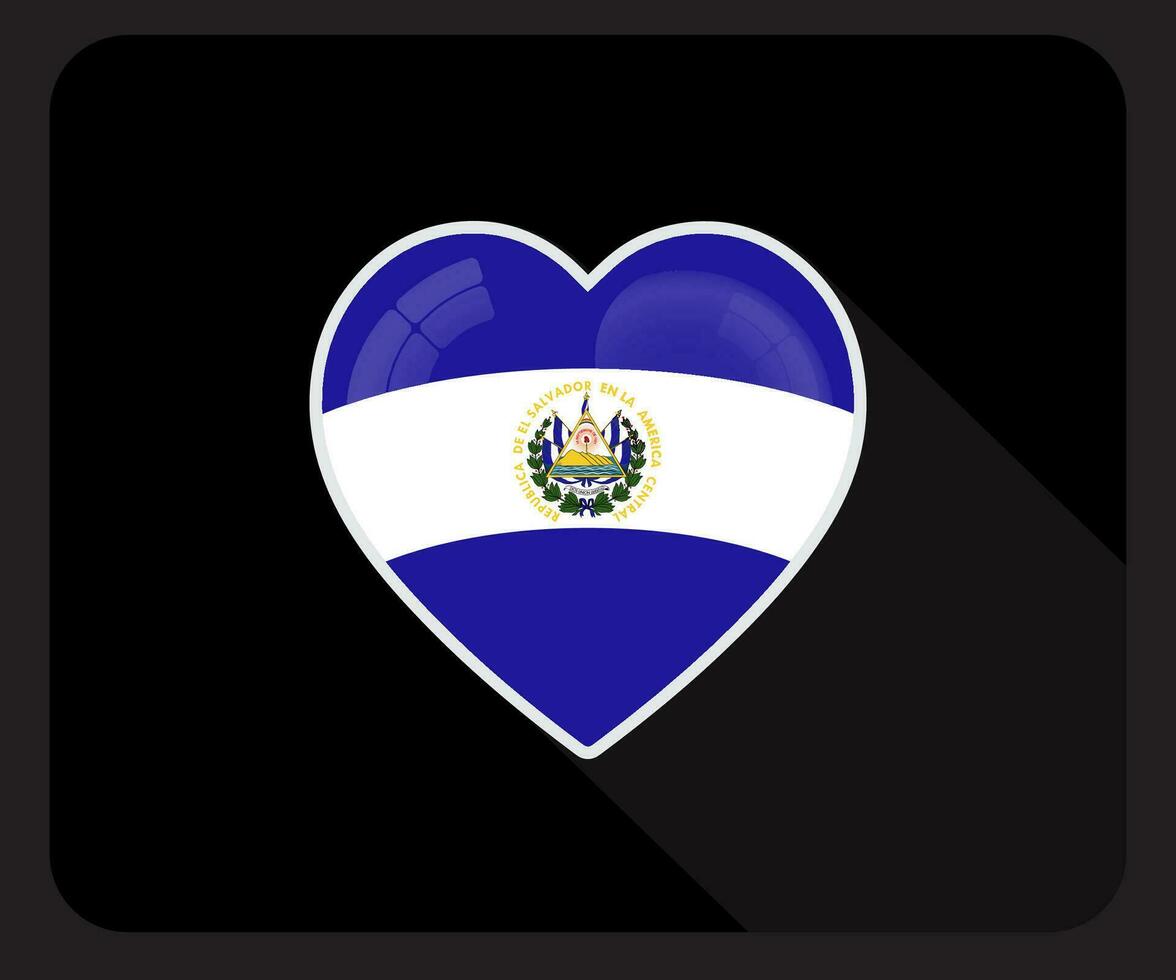 el Salvador Liebe Stolz Flagge Symbol vektor