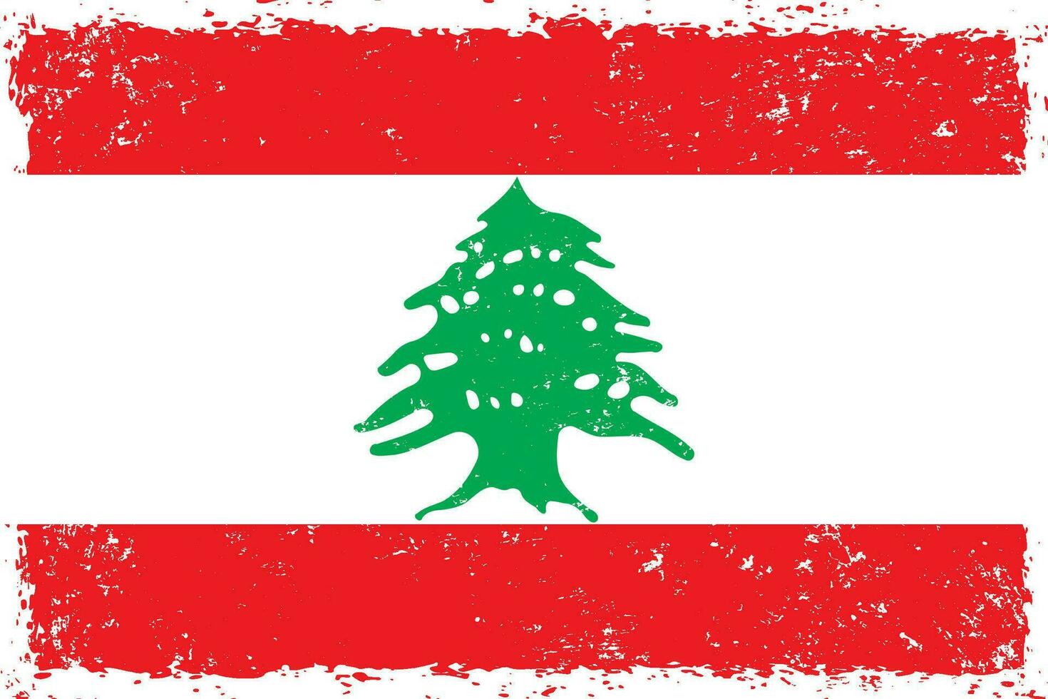 Libanon Flagge Grunge betrübt Stil vektor