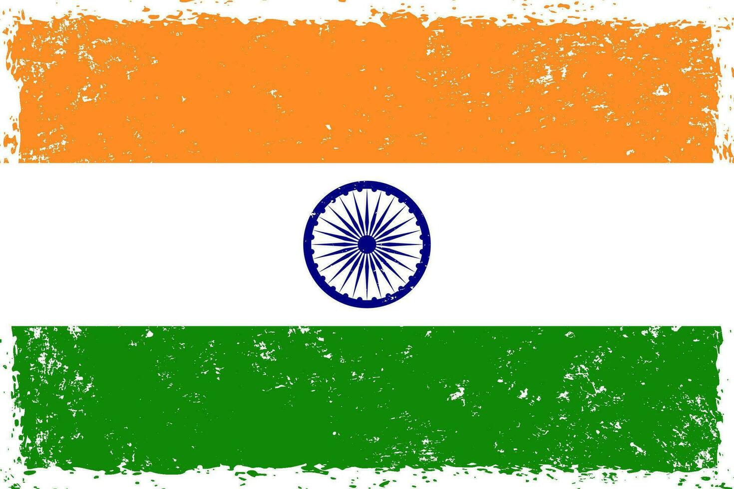 Indien Flagge Grunge betrübt Stil vektor