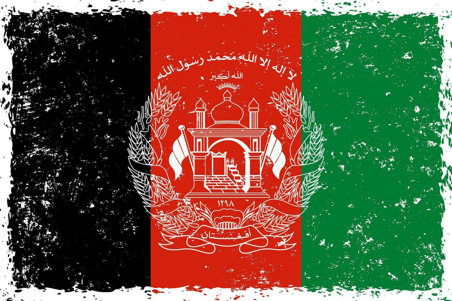 Afghanistan Flagge Grunge betrübt Stil vektor
