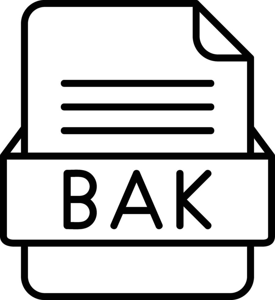 backen Datei Format Linie Symbol vektor