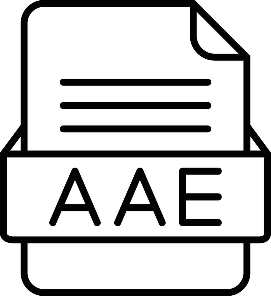 aae Datei Format Linie Symbol vektor