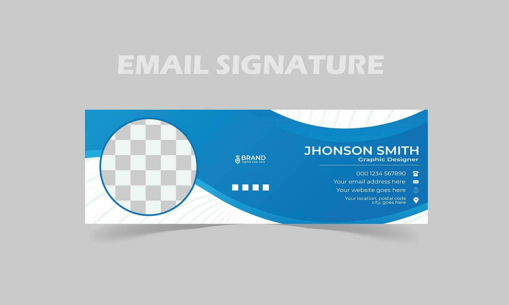 företags- företag e-post signatur mall design vektor