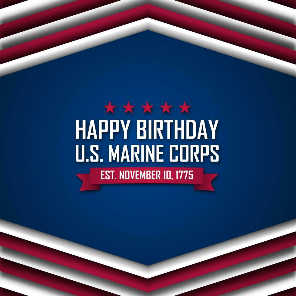 uns Marine Korps Geburtstag November 10 Hintergrund Vektor Illustration