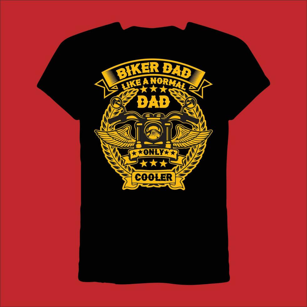 Biker Papa mögen ein normal Papa nur Kühler T-Shirt vektor