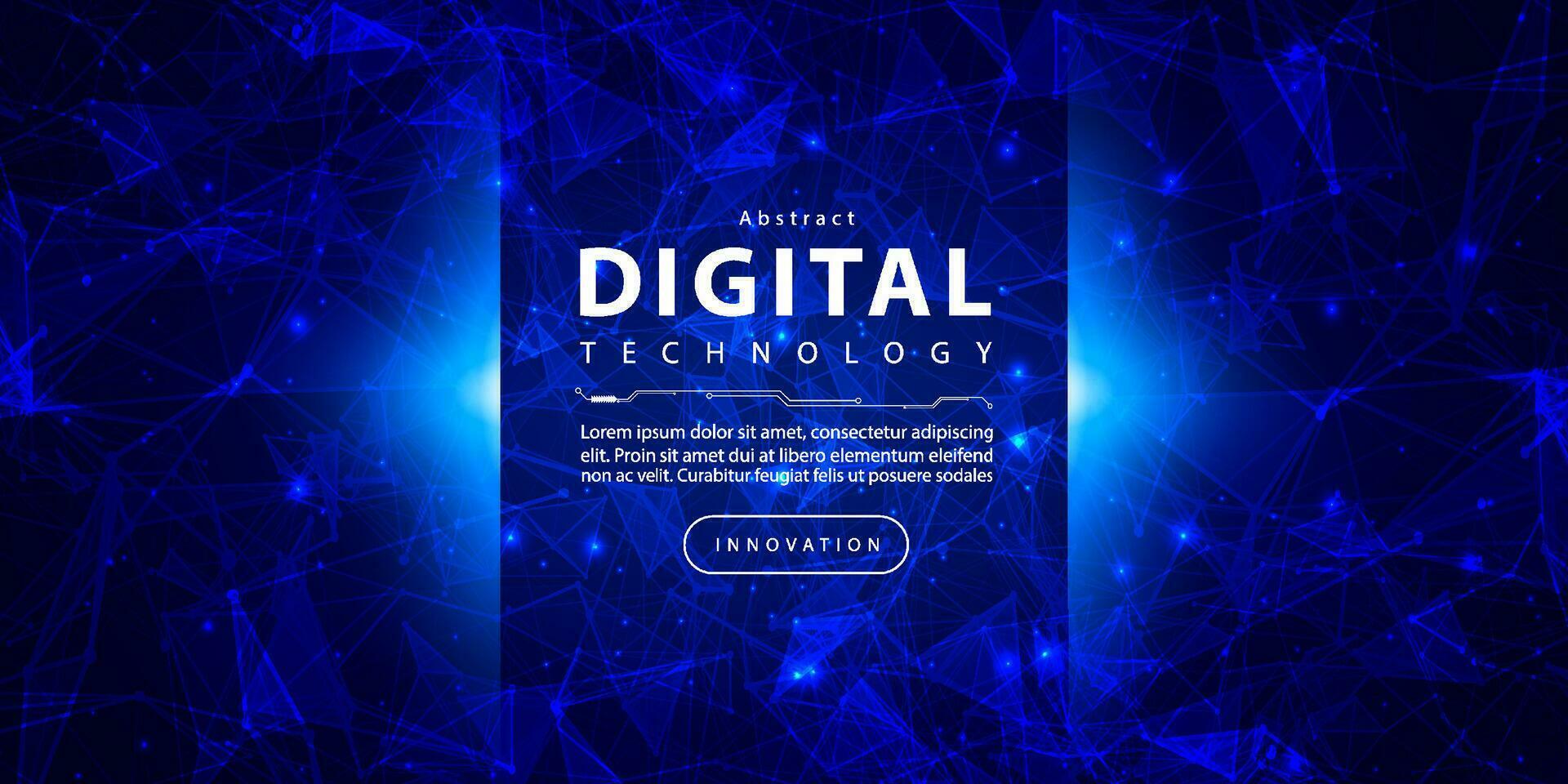 Digital Technologie Geschwindigkeit verbinden Blau Hintergrund, Cyber Nano Information, abstrakt Polygon Kommunikation, Innovation Zukunft Technik Daten, Internet Netzwerk Verbindung, ai groß Daten, Linie Punkt Illustration vektor