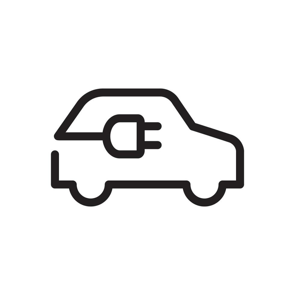 elektrisk bil ikon. platt stil ikon design illustration vektor