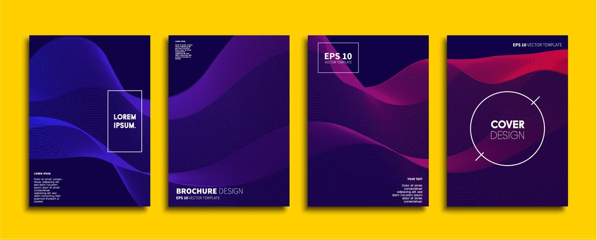 Minimale Vector-Cover-Designs. Zukünftige Plakatschablone vektor