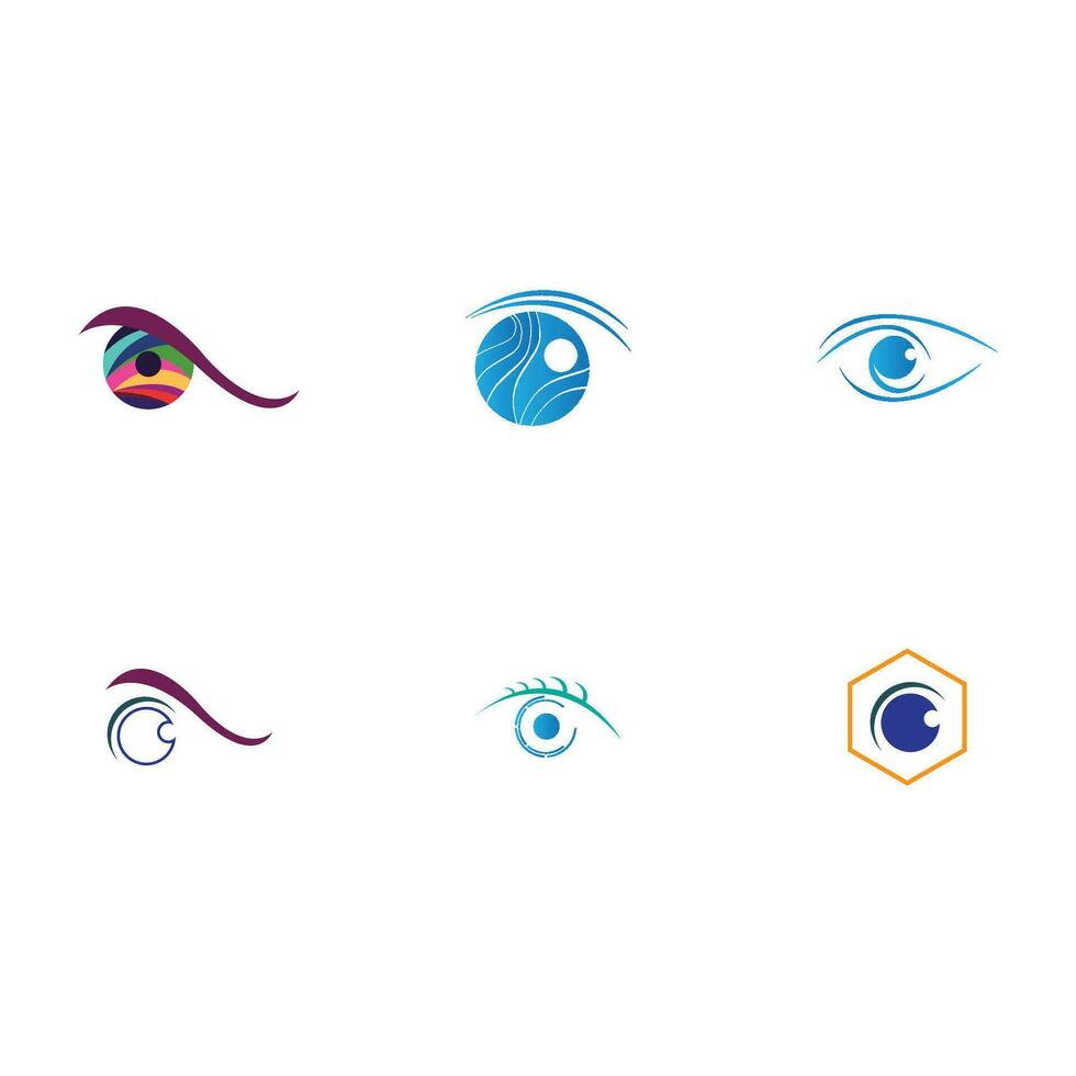 Kontakt Linsen Auge Vision Funke bunt Logo Design Inspiration vektor