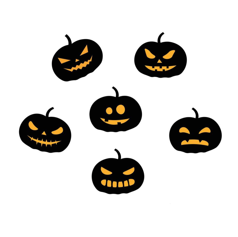 Jack Ö' Laterne Illustration Vektor im Karikatur Stil auf Weiß Hintergrund. Halloween Element. Halloween Konzept. Kürbis Laternen.