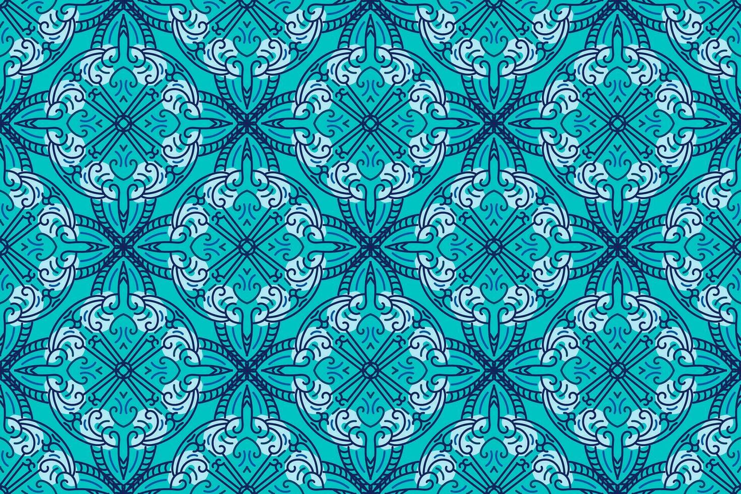 orientalisch Muster. Blau Hintergrund mit Arabisch Ornament. Muster, Hintergrund und Hintergrund zum Ihre Design. Textil- Ornament. Vektor Illustration.