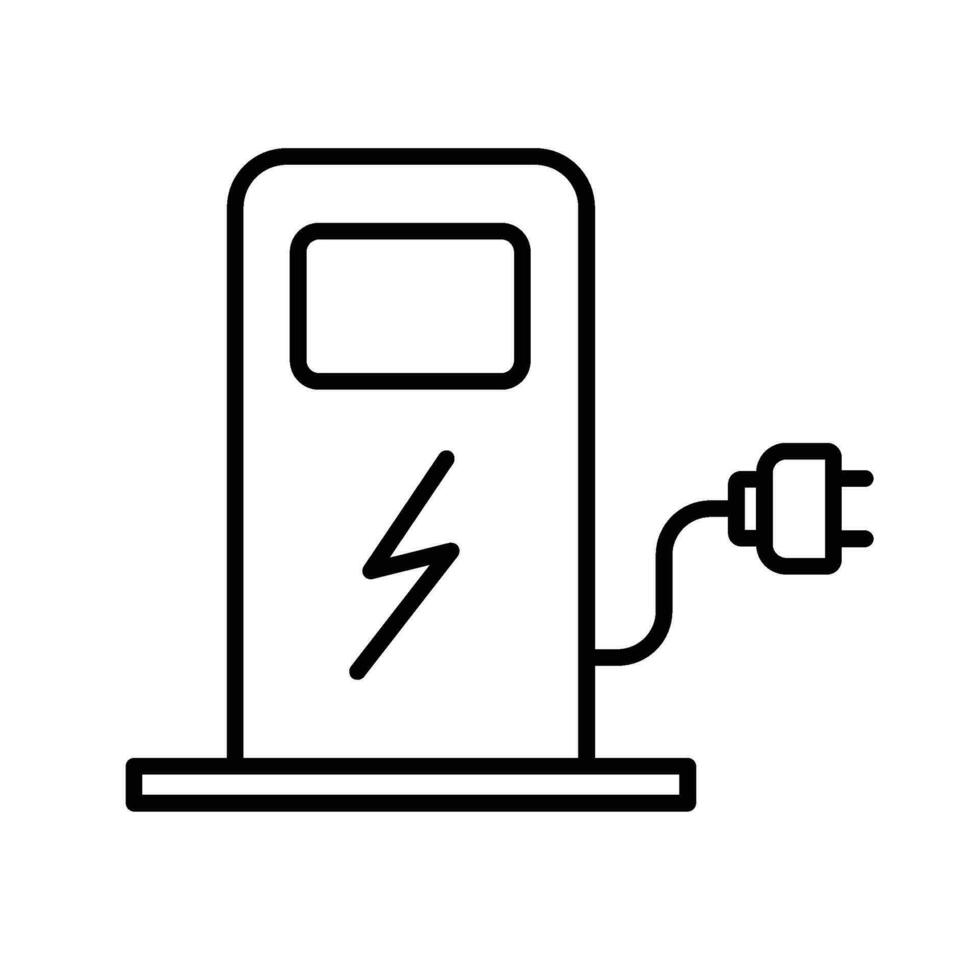 verlängerbar Grün Energie. Produktion nachhaltig Elektrizität. Zukunft Technologie Symbol mit schützen Öko Grün Konzept Vektor Illustration Umriss. Kohlenstoff Emission Netz Null neutral