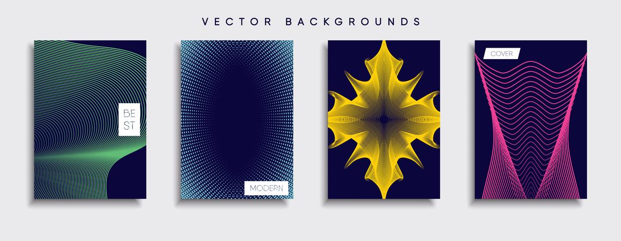 Minimale Vector-Cover-Designs. Zukünftige Plakatschablone vektor