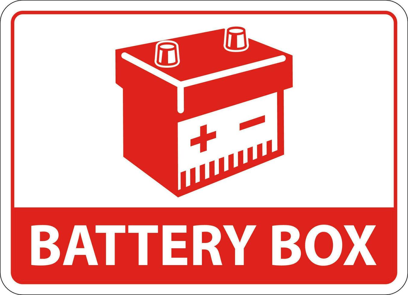 Symbol Batterie Zeichen Batterie Box auf Weiß Hintergrund vektor