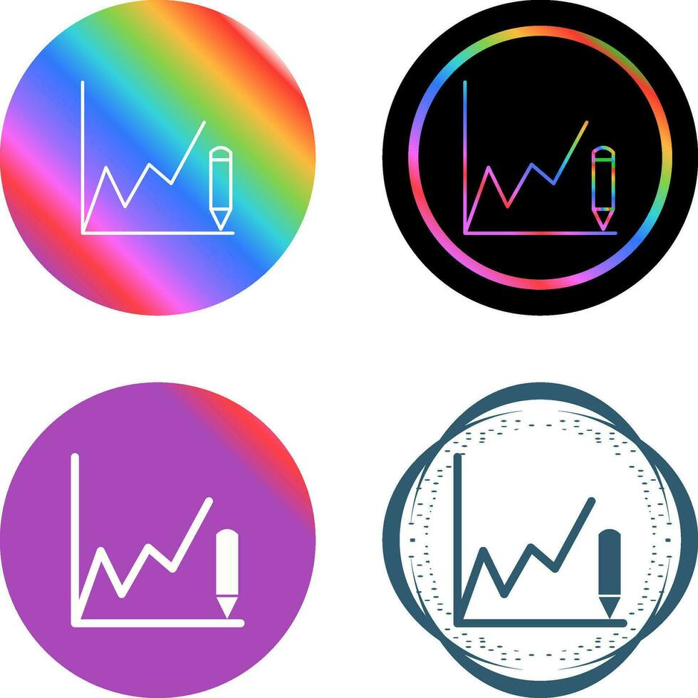 Zeichnen von Diagrammen Vektorsymbol vektor