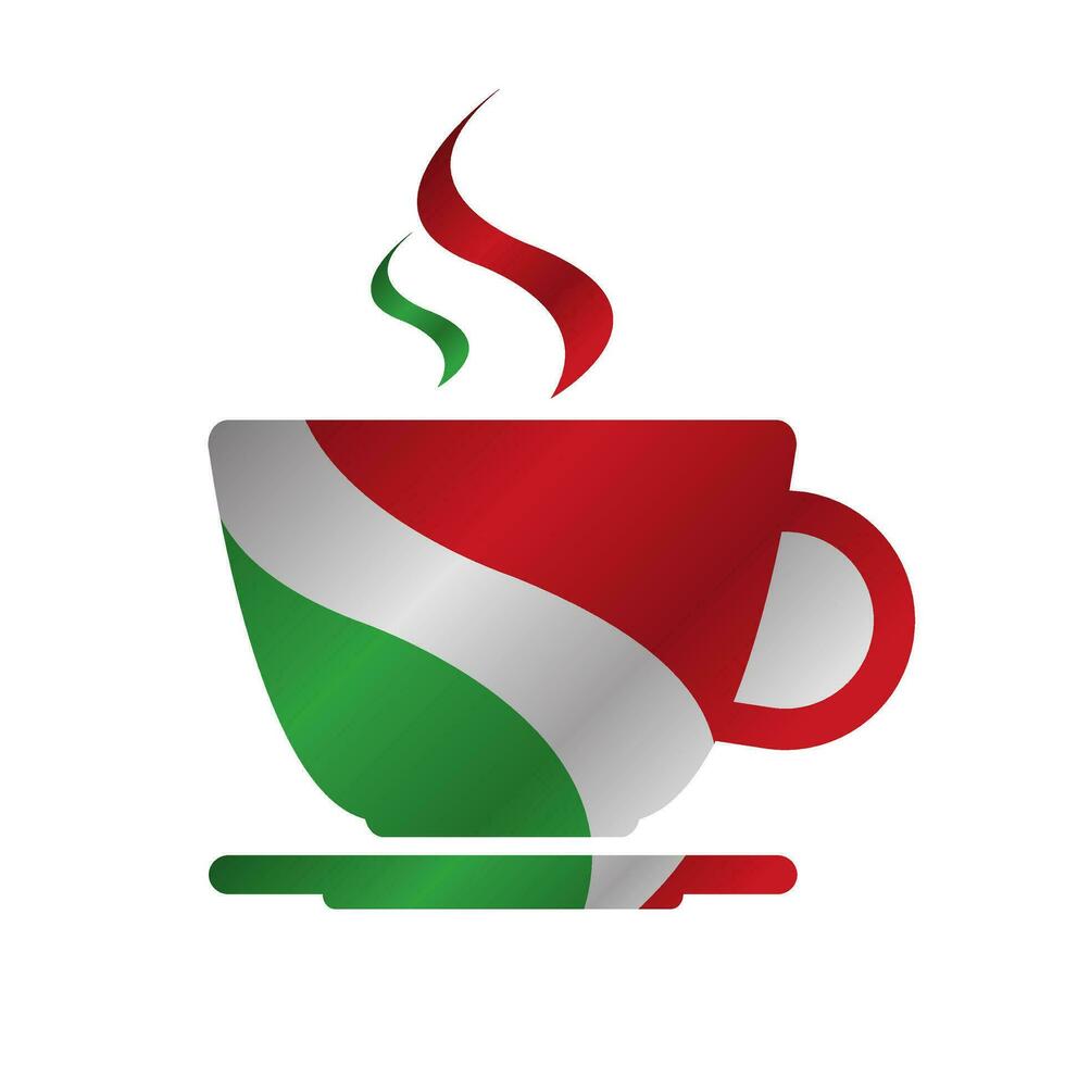 einfaches Symbol ich liebe Kaffee. eine Tasse Kaffee-Vektor-Illustration vektor