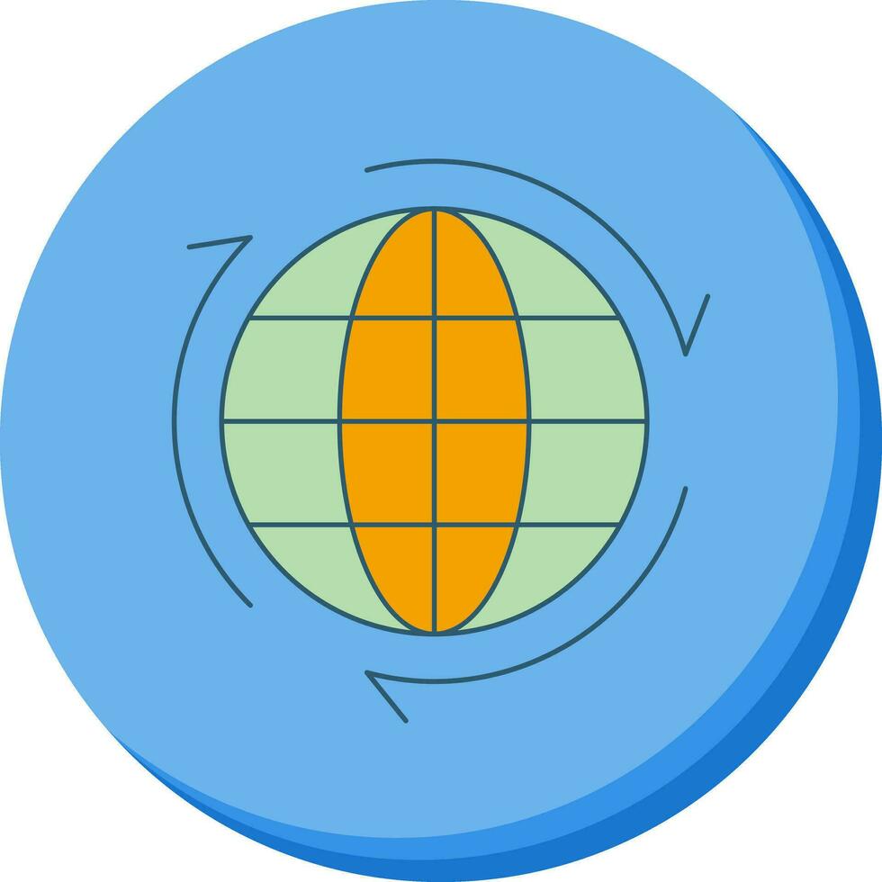 Globusvektorikone vektor