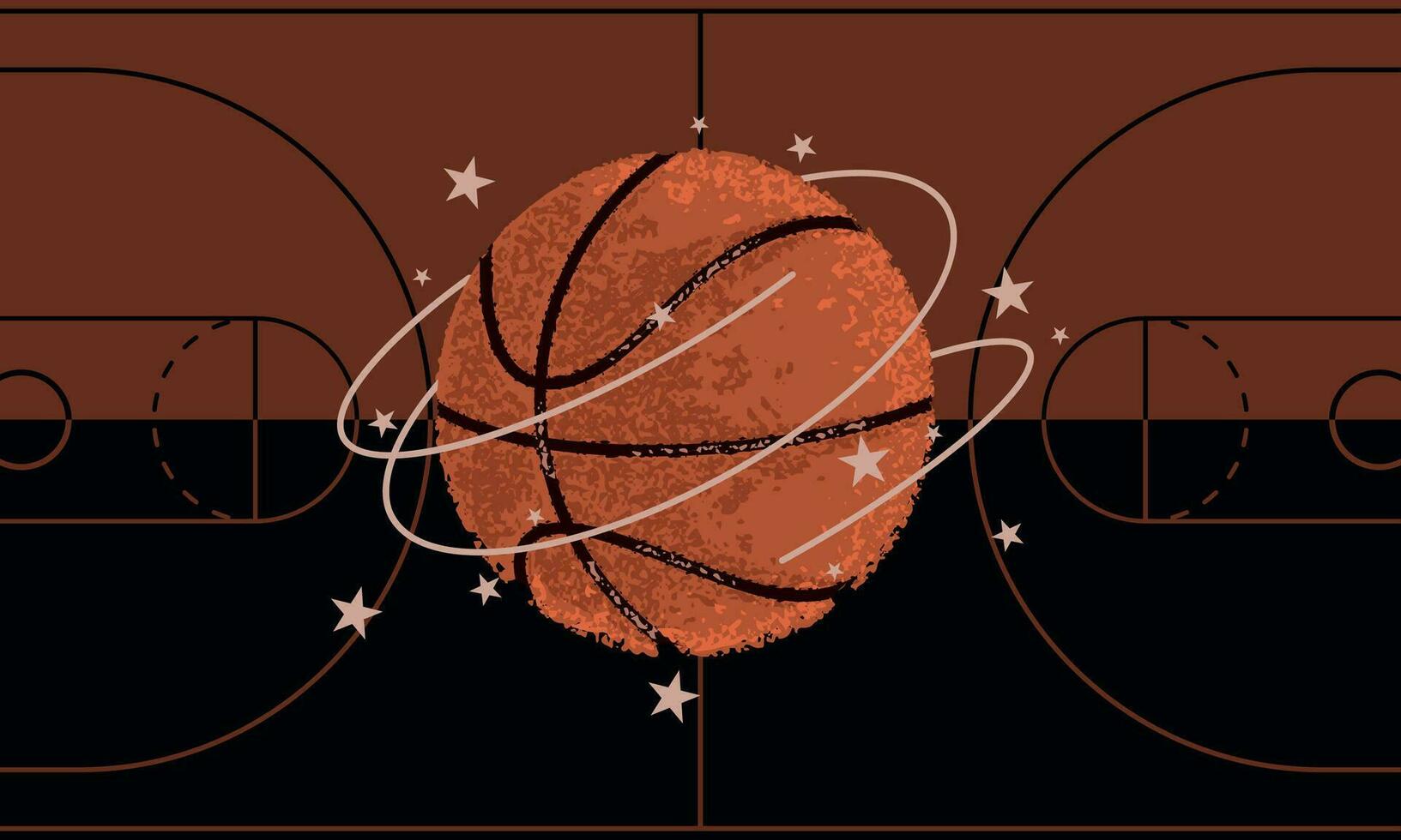 färgad basketboll grunge affisch vektor